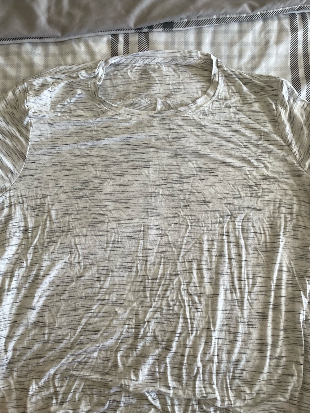 Men's Lightweight Heathered Crew Neck T-Shirt - White/Gray